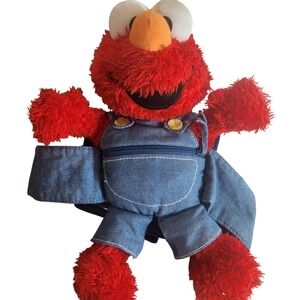 Munchkin Sesame Street Elmo Toddler Safety Harness Handstrap Denim Overalls